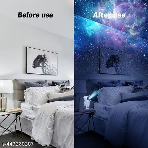 Astronaut Galaxy Star Projector Night Light With Timer Star Projector | 360°Rotation Magnetic Head | Decorating Bedroom, Home Theater, Kids Room, Study and Playroom Night Light | Astronaut LED Projection Lamp with Remote Control With USB Cable