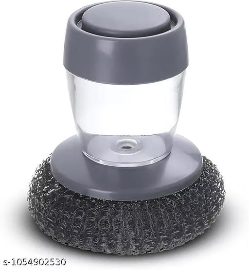 Tar Brush Dish Cleaning Brush with Liquid Dispensar Palm Dishes Pot, pan, Sink scrubbing Household soap Dispenser for Tool Dispensing wash Kitchen Utensils